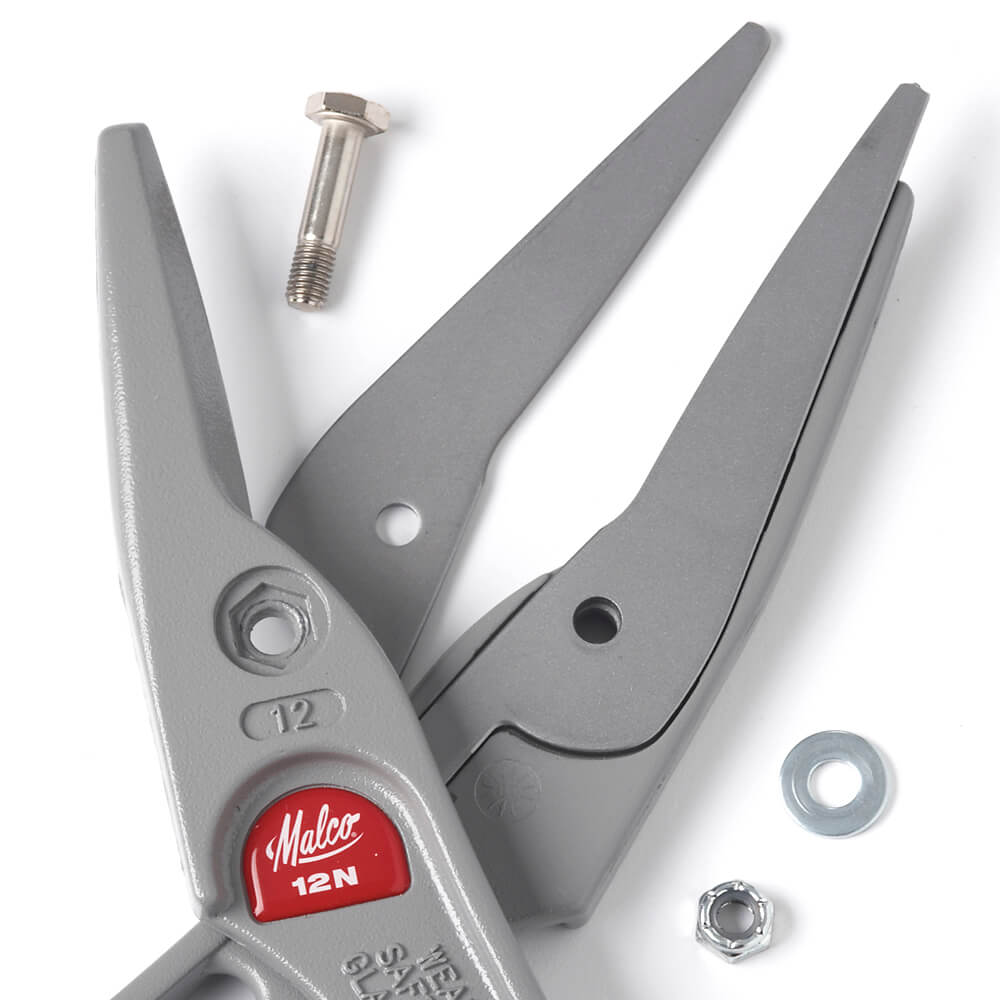Malco M12NG, Andy Aluminum Handled Snips with Comfort Grip Straight Cut 12"