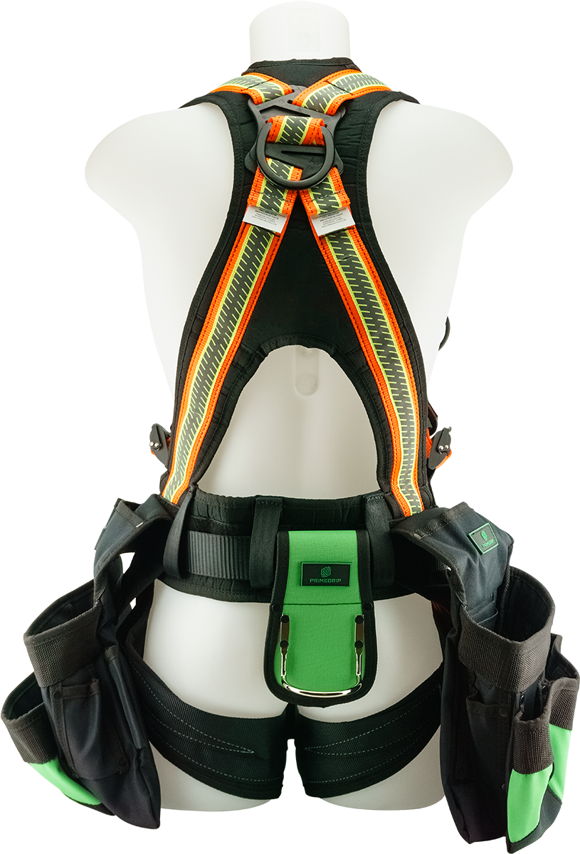 Primeline 23-047, JUGGERNAUT TRU-VIS UTILITY HARNESS WITH BAGS - Medium (23-132)