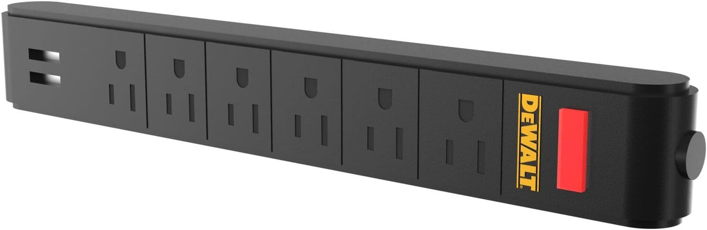 DEWALT DWST82693, Magnetic Power Strip with 6 Power Outlets