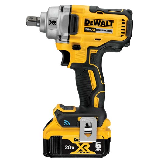 DEWALT DCF896P2, 20V MAX XR TOOL CONNECT 1/2" MID TORQUE IMPACT WRENCH (DETENT PIN) (5.0AH) W/ 2 BATTERIES AND BAG