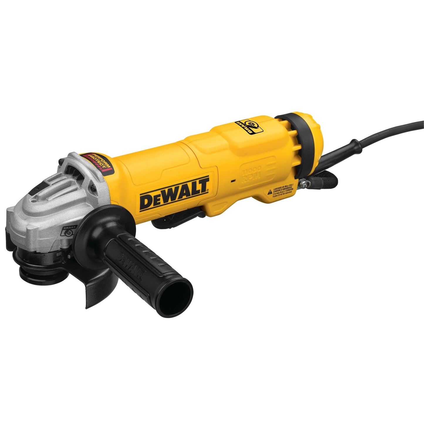 DEWALT DWE4224, 4.5'' Small Angle Slide Switch Grinder with Brake