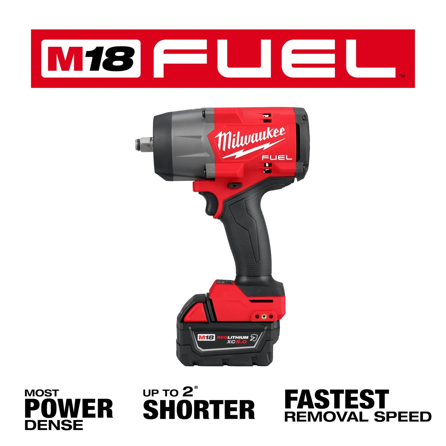 Milwaukee 3010-22, M18 FUEL™ 1/2" HTIW & 3/8" MTIW Automotive Combo Kit