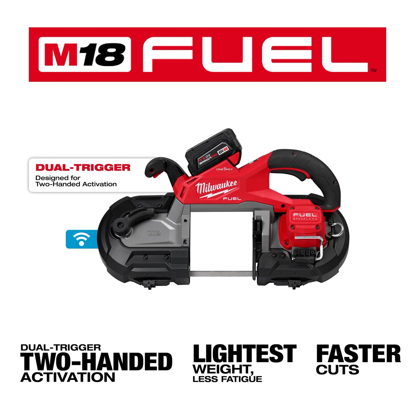 Milwaukee 2929S-22, M18 FUEL™ Dual Trigger Deep Cut Band Saw Kit