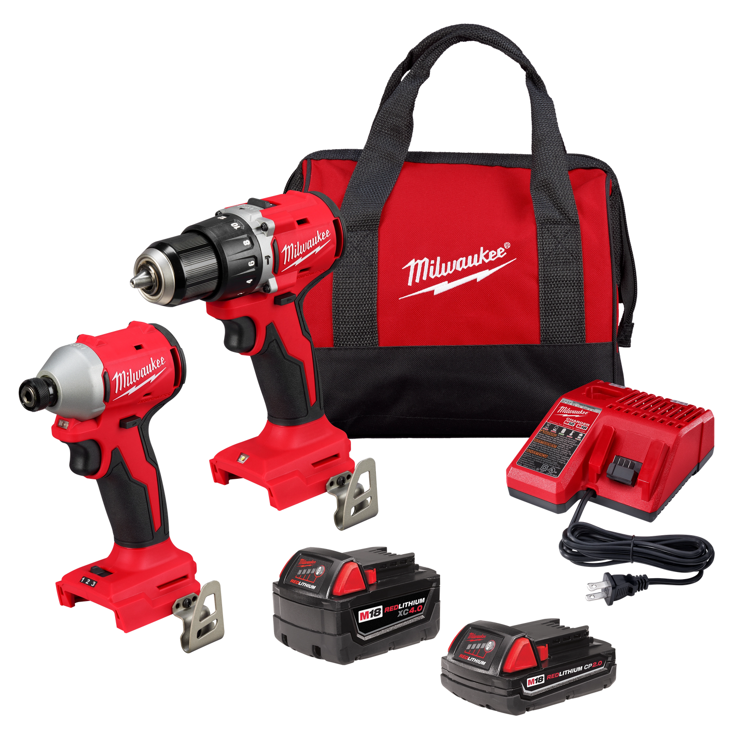 Milwaukee 3693-22CX, M18™ Compact Brushless 2-Tool Combo Kit