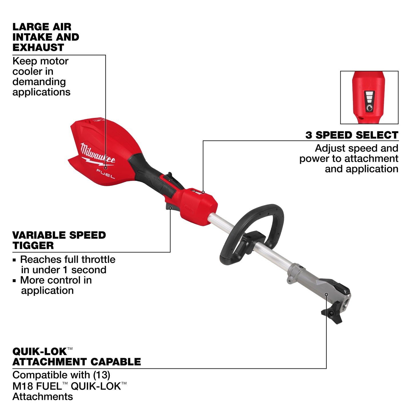 Milwaukee 3016-20, M18 FUEL™ Power Head w/ QUIK-LOK™