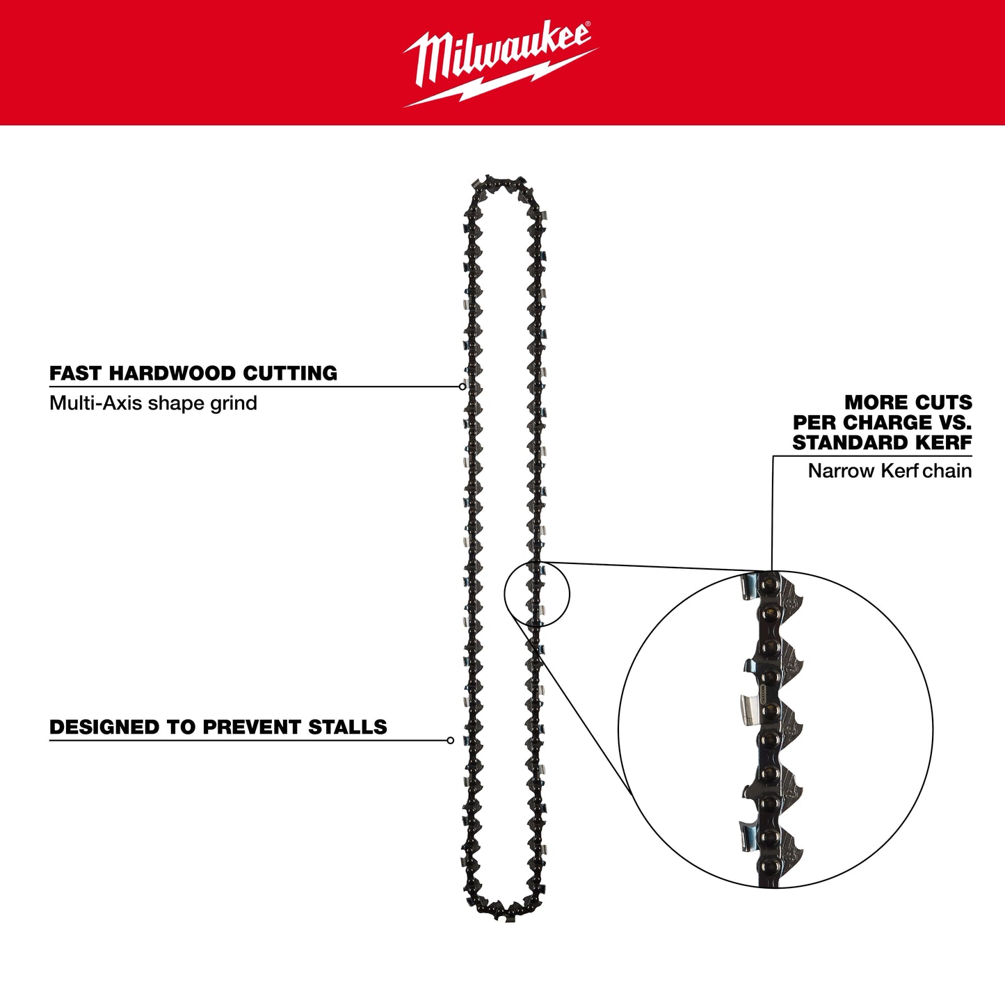 Milwaukee 49-16-2752, 20" .325" Pitch, .050" Gauge Saw Chain
