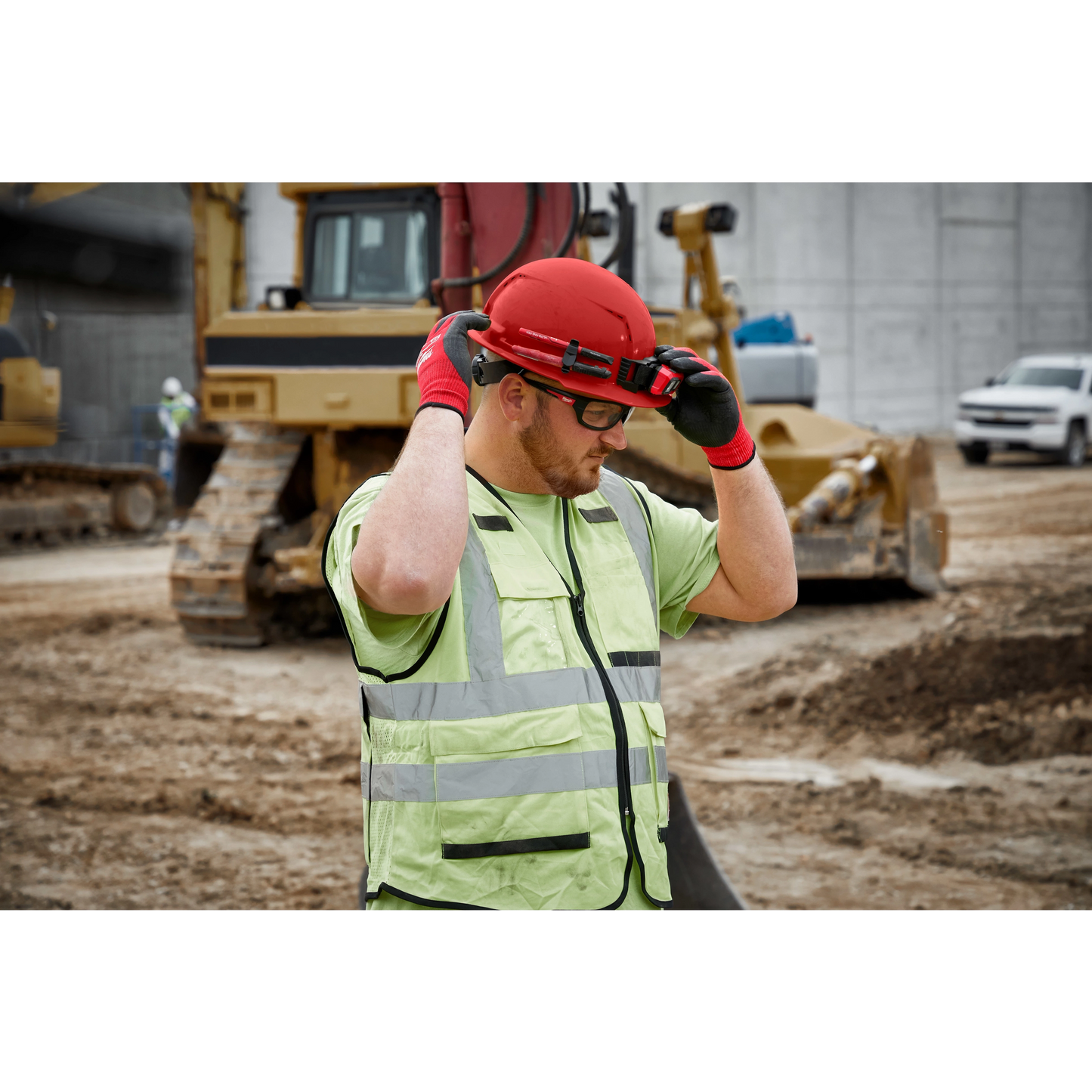 Milwaukee 48-73-1106, BOLT™ Green Front Brim Hard Hat w/4pt Ratcheting Suspension (USA) - Type 1, Class E