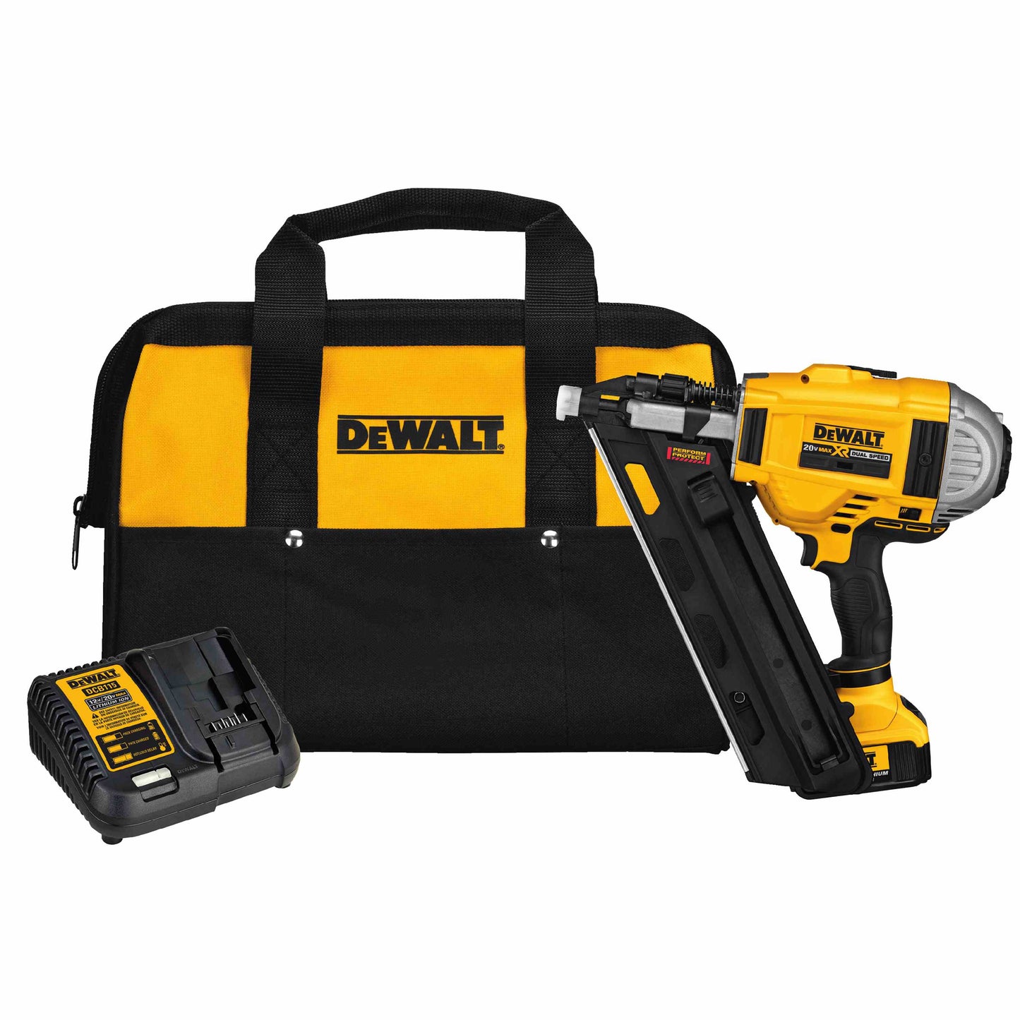 DEWALT DCN692M1, 20V MAX XR, 2-SPEED FRAMING NAILER, TYPE 13 - (4.0AH) W/ 1 BATTERY AND BAG