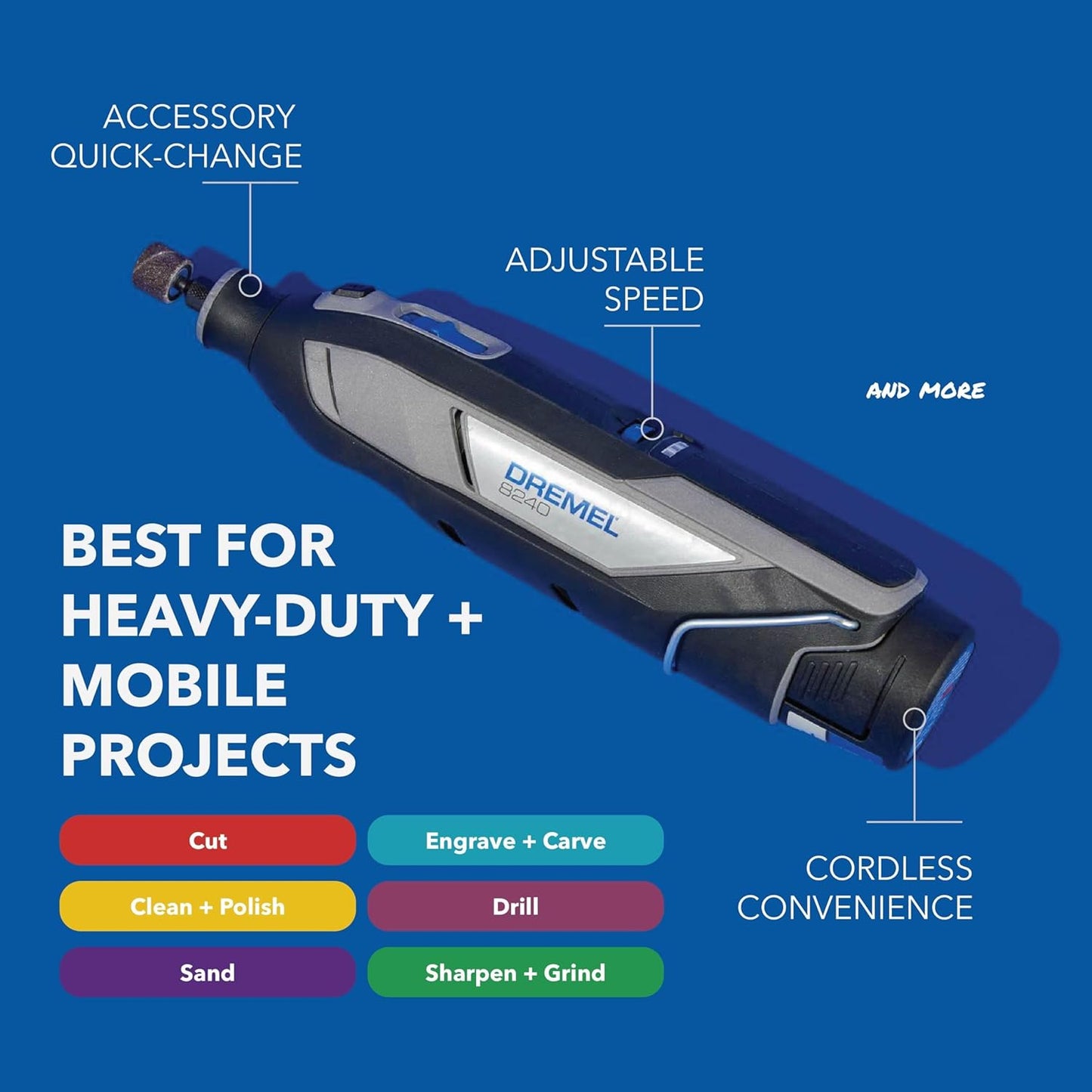 DREMEL 8240-5, 12V Cordless Rotary Tool Kit