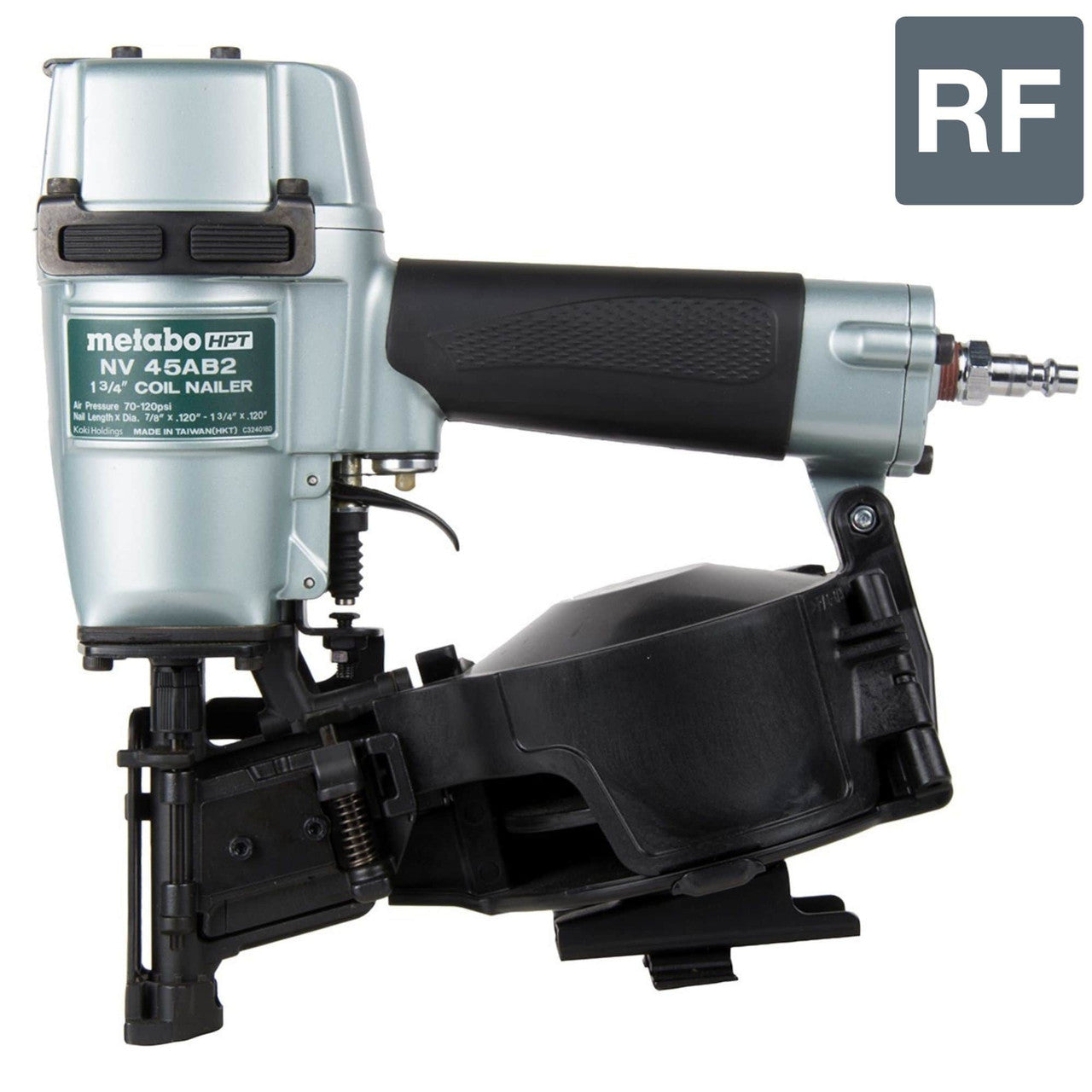 Metabo HPT KNV45AB2M, Pro Bundle 1-3/4in Coil Roofing Nailer with BONUS Impact Driver 5.0Ah Kit