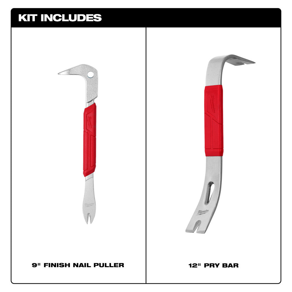 Milwaukee 48-22-9034A, 9" NAIL PULLER & 12" PRY BAR SET