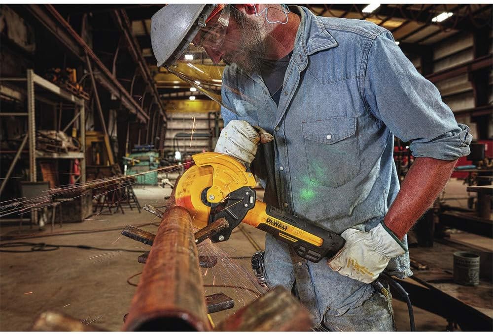 DEWALT DWE46266N, 5 in. / 6 in. Brushless Small Angle Grinder, Rat Tail, with Adjustable Cut-Off Guard, Kickback Brake, No Lock