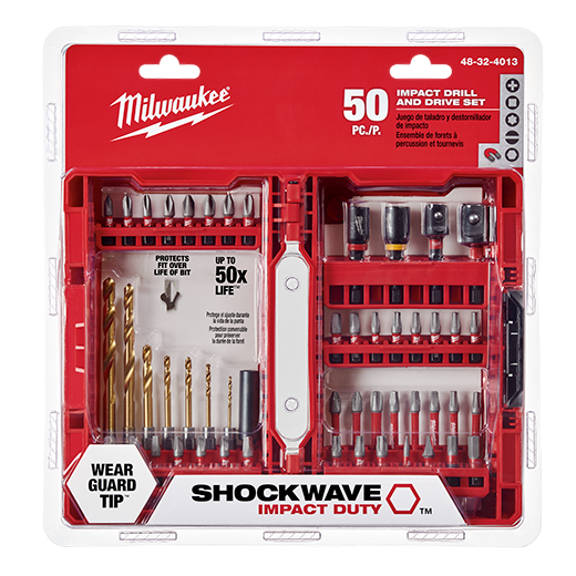 Milwaukee 48-32-4013, SHOCKWAVE 50PC IMPACT DRILL & DRIVE SET