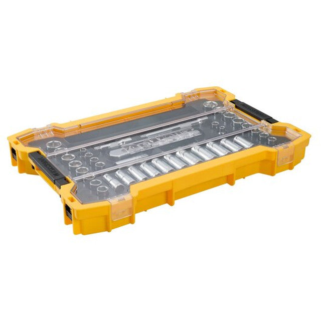 DEWALT DWMT45400, 37 pc. 3/8" Drive Socket Set with ToughSystem 2.0 Tray and Lid