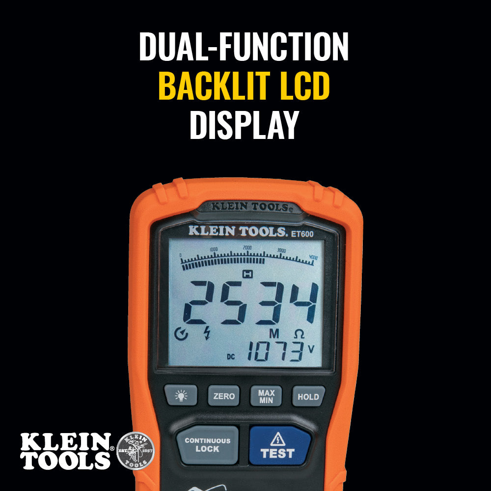 Klein Tools ET600, Insulation Resistance Tester