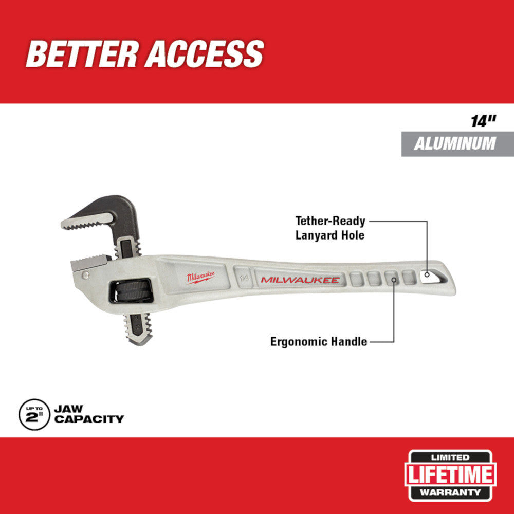 Milwaukee 48-22-7184, 14" Aluminum Offset Pipe Wrench