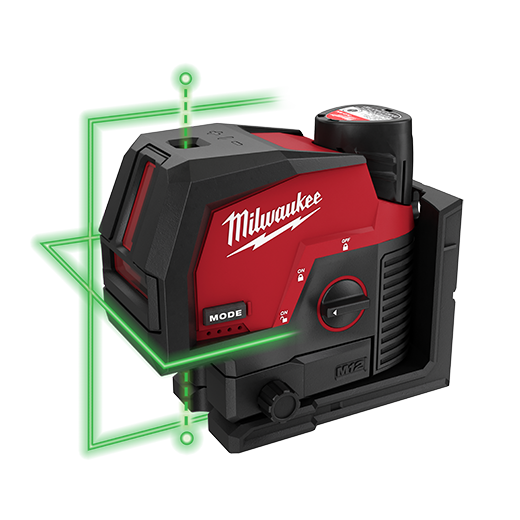 Milwaukee 3622-21, M12 Green Cross Line & Plumb Points Laser Kit