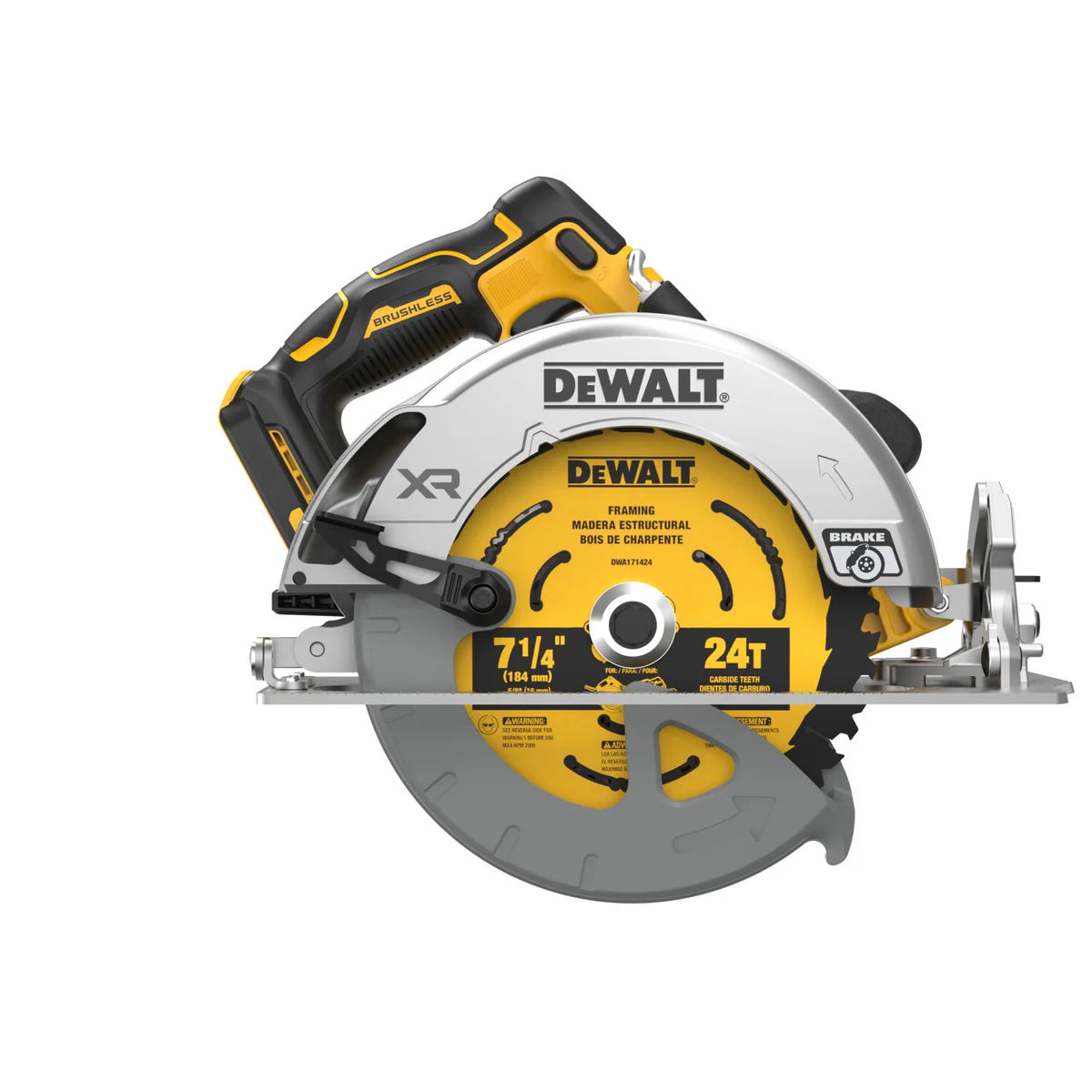 DEWALT DCS590B, 20V MAX* XR® BRUSHLESS CORDLESS 7-1/4 IN. CIRCULAR SAW (TOOL ONLY)