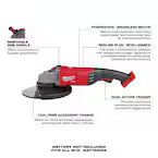 Milwaukee 2785-20, M18 FUEL 7" / 9" HP LARGE ANGLE GRINDER (Tool Only)