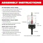 Milwaukee 49-56-7250, Large Thread Quick Change Arbor, 3/8"