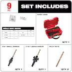 Milwaukee 49-22-3079, HOLE DOZER with Carbide Teeth Hole Saw Kit - 9 Piece