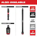 Milwaukee 49-66-7003, SHOCKWAVE 1/4" Drive Impact Duty Metric Deep 6 Point Socket Set - 14 Piece