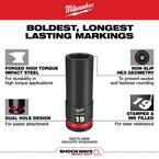 Milwaukee 49-66-7019, 3/4" Drive SHOCKWAVE Impact Duty Metric Standard 6 Point Socket Set - 8 Piece