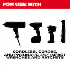 Milwaukee 49-66-7019, 3/4" Drive SHOCKWAVE Impact Duty Metric Standard 6 Point Socket Set - 8 Piece