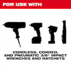 Milwaukee 49-66-7035, 6PC SHOCKWAVE Impact Duty™ 3/8" Drive SAE Standard Socket Set