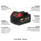 Milwaukee 48-59-1850, M18 REDLITHIUM XC System Starter Kit (5.0 Ah)