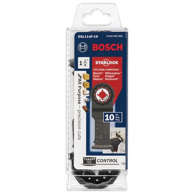 BOSCH OSL114F-10, 1-1/4in. Starlock Bi-Metal Plunge Cut Blade - 10pk
