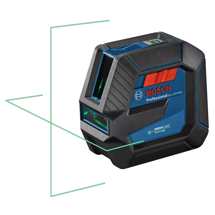 BOSCH GLL100-40G, Green-Beam Self-Leveling Cross-Line Laser
