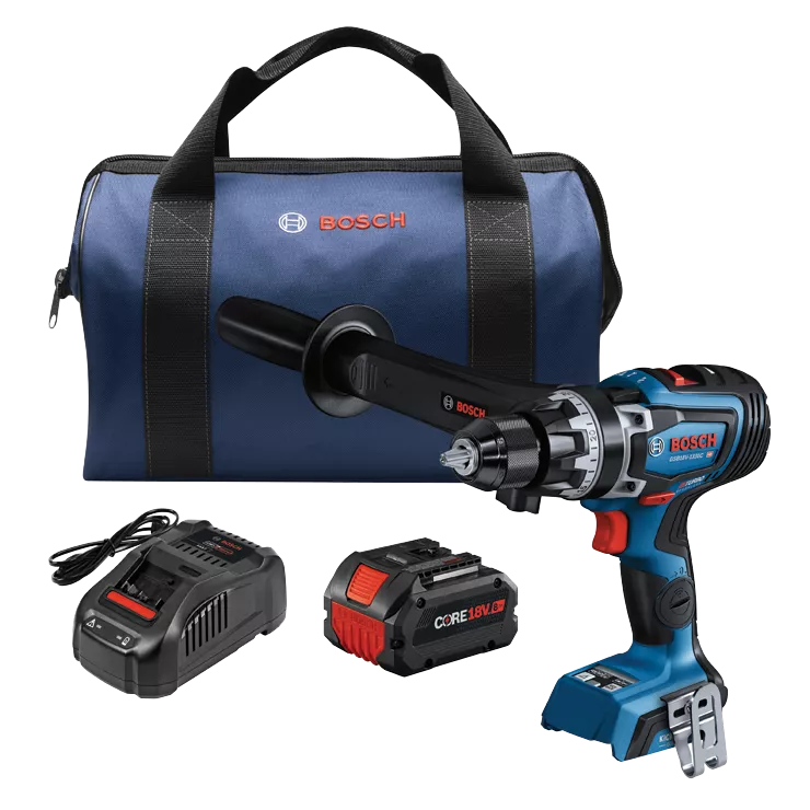 BOSCH GSB18V-1330CB14, 18V PROFACTOR Brushless Connected-Ready Brute Tough 1/2 In. Hammer Drill/Driver Kit w/ (1) 8.0 Ah CORE Performance Battery