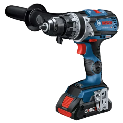 BOSCH GSB18V-975CB25, 18V Brushless Connected-Ready Brute Tough 1/2 In. Hammer Drill/Driver (2) 4.0 Ah CORE Compact Batteries