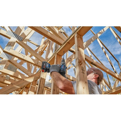 BOSCH GXL18V-260B26, 18V 2-Tool Combo Kit with Connected-Ready 1/2 In. Hammer Drill/Driver, Connected-Ready Two-In-One 1/4 In. and 1/2 In. Bit/Socket Impact Driver/Wrench, (1) CORE18V 8 Ah High Power Battery and (1) CORE18V 4 Ah Advanced Power Battery