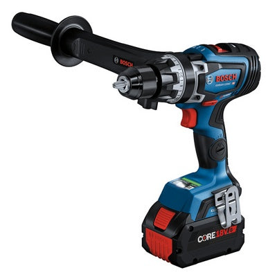 BOSCH GXL18V-260B26, 18V 2-Tool Combo Kit with Connected-Ready 1/2 In. Hammer Drill/Driver, Connected-Ready Two-In-One 1/4 In. and 1/2 In. Bit/Socket Impact Driver/Wrench, (1) CORE18V 8 Ah High Power Battery and (1) CORE18V 4 Ah Advanced Power Battery