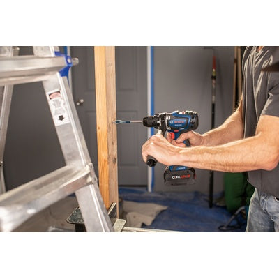 BOSCH GXL18V-260B26, 18V 2-Tool Combo Kit with Connected-Ready 1/2 In. Hammer Drill/Driver, Connected-Ready Two-In-One 1/4 In. and 1/2 In. Bit/Socket Impact Driver/Wrench, (1) CORE18V 8 Ah High Power Battery and (1) CORE18V 4 Ah Advanced Power Battery
