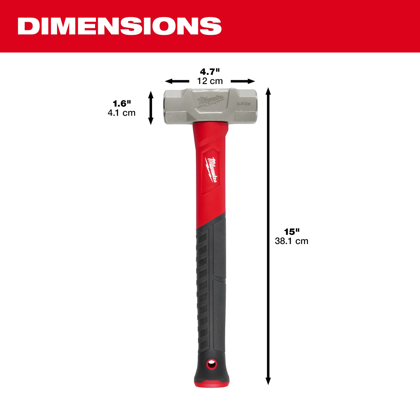 Milwaukee 48-22-9312, 2.5lb Fiberglass Engineer Hammer