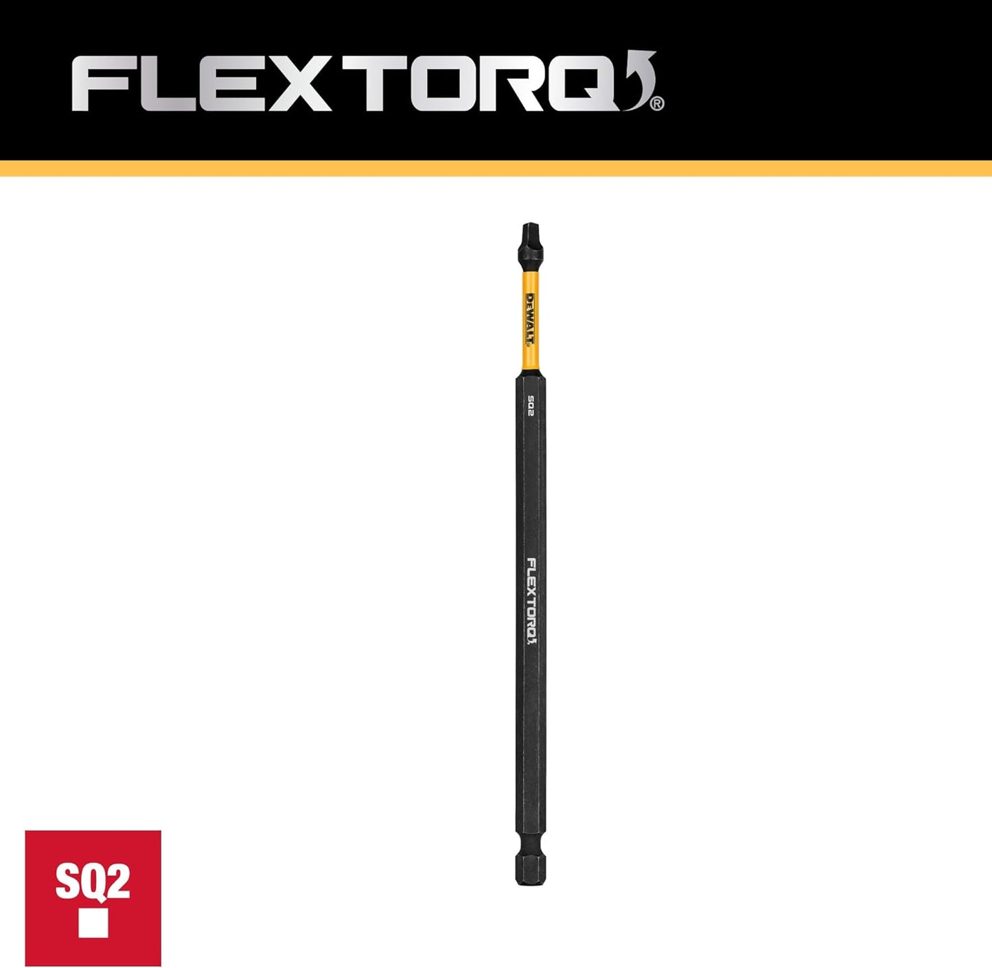 DEWALT DWAF6SQ2IR, 6IN SQUARE #2 FLEXTORQ 1PK