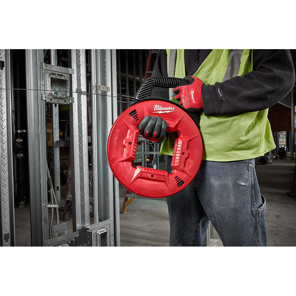 Milwaukee 48-22-4197, Polyester Fish Tape w/ Flexible Metal Leader 200'