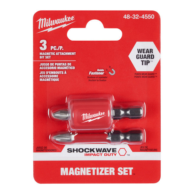 Milwaukee 48-32-4550, SHOCKWAVE Impact Duty™ Magnetic Attachment and PH2 Bit Set - 3PC