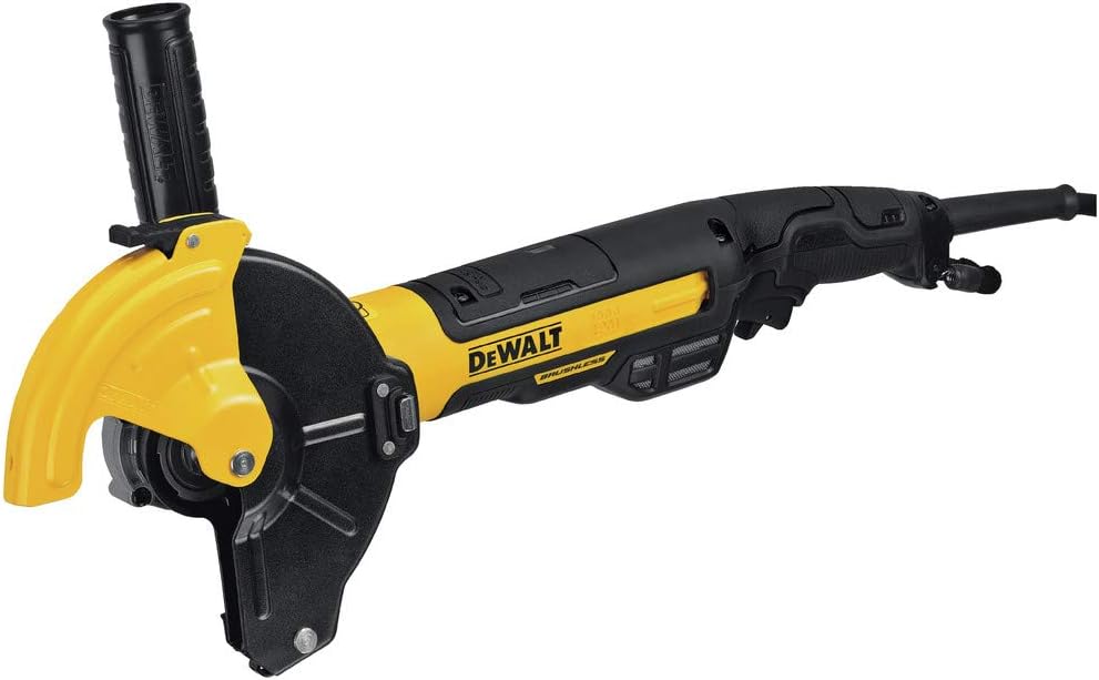 DEWALT DWE46266N, 5 in. / 6 in. Brushless Small Angle Grinder, Rat Tail, with Adjustable Cut-Off Guard, Kickback Brake, No Lock
