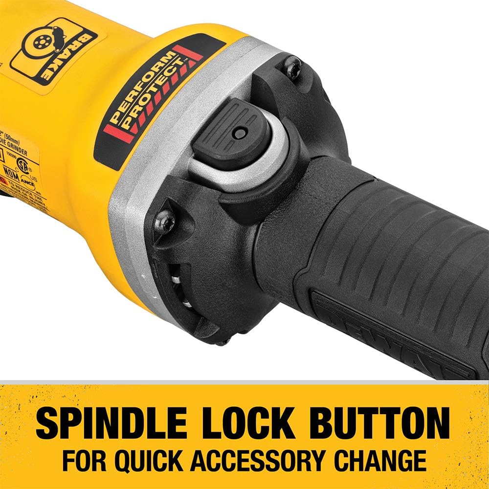 DEWALT DWE4997VS, 2" BRUSHLESS VARIABLE SPEED PADDLE SWITCH DIE GRINDER 7,500-25,000 WITH LOCK-ON