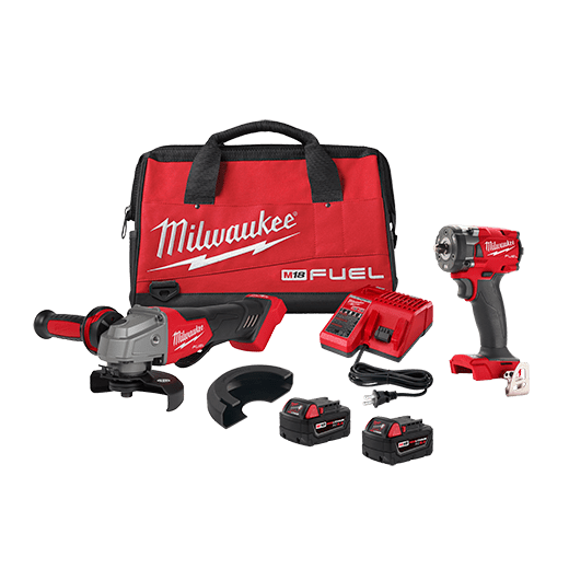 Milwaukee 2991-22, M18 FUEL 2-Tool Impact Combo Kit (Impact Wrench + Grinder)