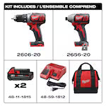 Milwaukee 2691-22, M18 Li-Ion 2-Tool Combo Kit (Drill/Impact)
