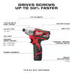 Milwaukee 2494-22, M12 2-Tool Combo Kit (Drill, Impact)