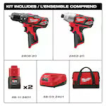 Milwaukee 2497-22, M12™ Cordless LITHIUM-ION 2-Tool Combo Kit