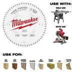 Milwaukee 48-40-1028, 10" 60T Fine Finish Circular Saw Blade