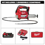Milwaukee 2646-21CT, M18 2-Speed Grease Gun Kit (1 Batt)