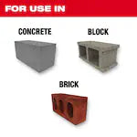 Milwaukee 48-20-9030, 1/2" x 4" x 6" SHOCKWAVE Carbide Hammer Drill Bit
